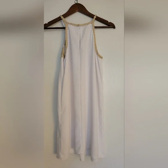 Lilly Pulitzer while and gold pearl soft shift dress, size 4 - Picture 3 of 14